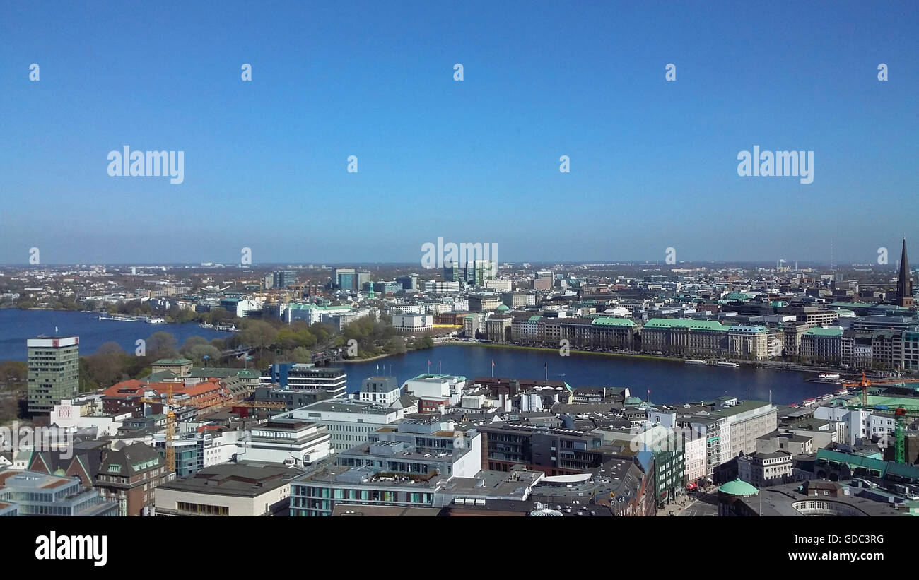 Hambourg,vue sur la ville Banque D'Images