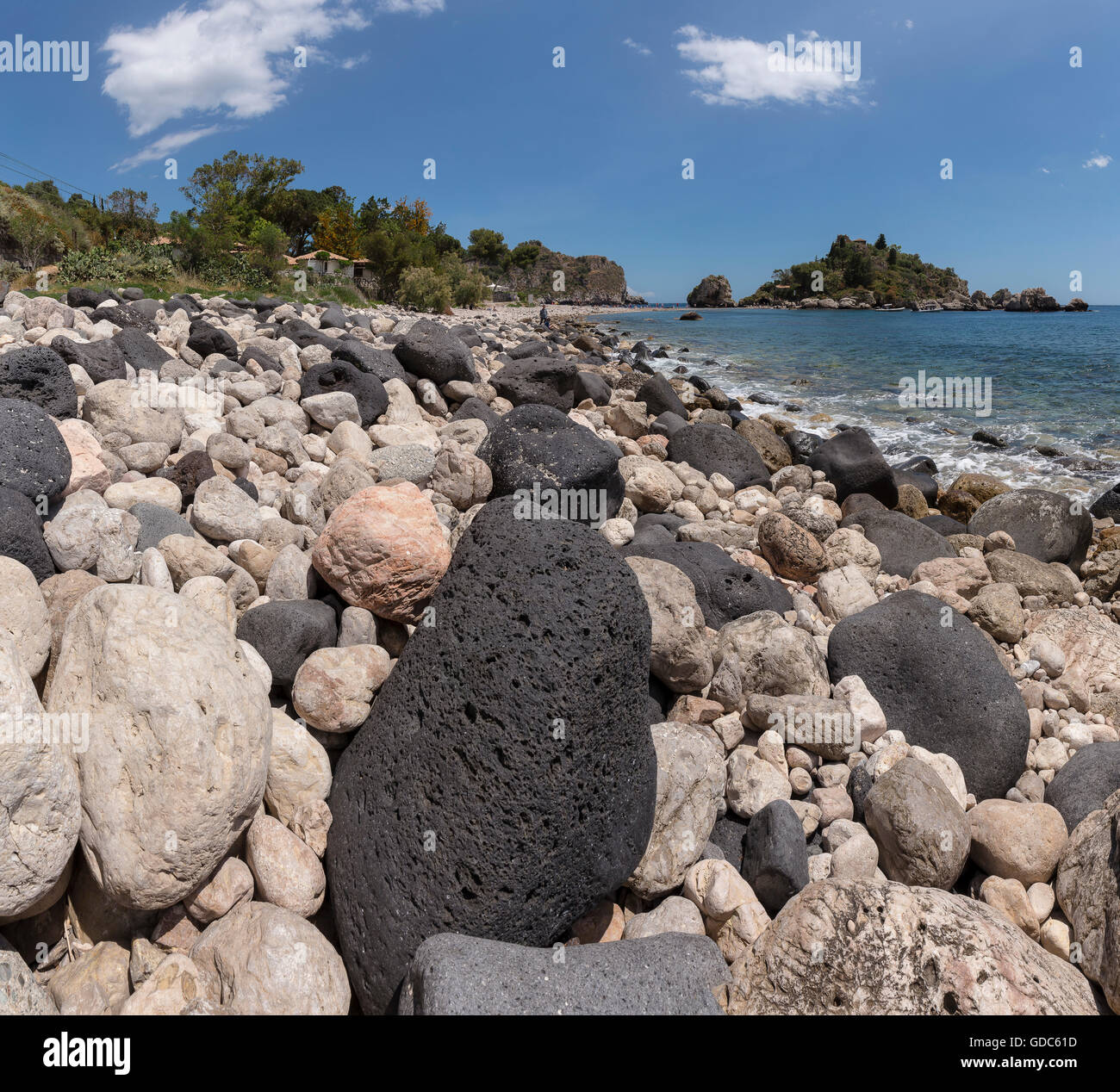 Isola Bella,personnes beach Banque D'Images