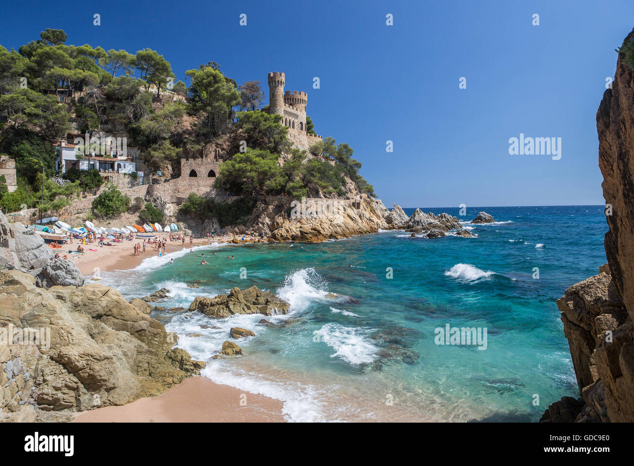 Espagne, Catalogne, Costa Brava, Lloret de Mar, ville Banque D'Images