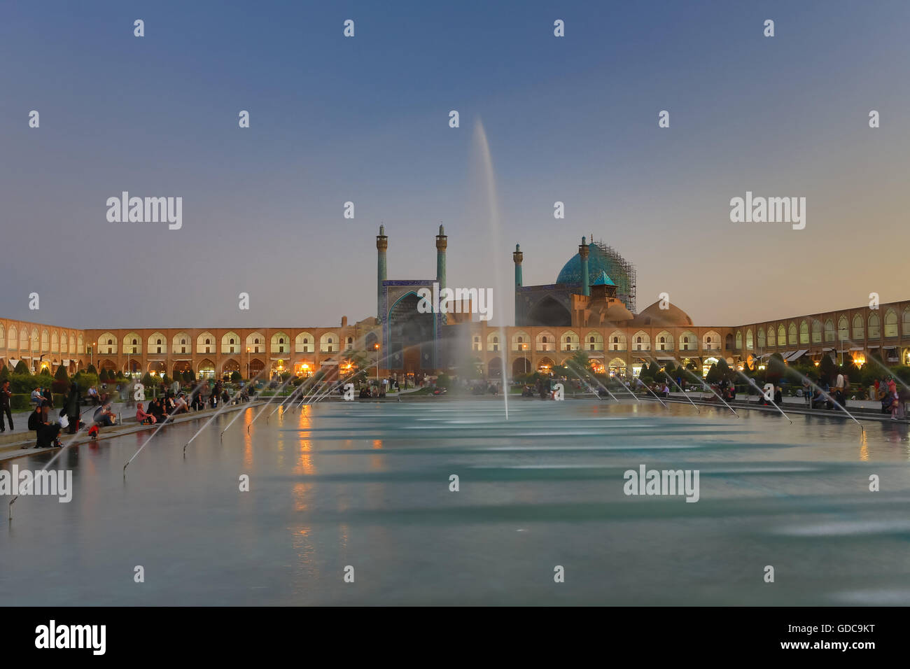 L'Iran, Ispahan, Ville de Naqsh-e Jahan Square,Mosquée Masjed-e Shah Banque D'Images