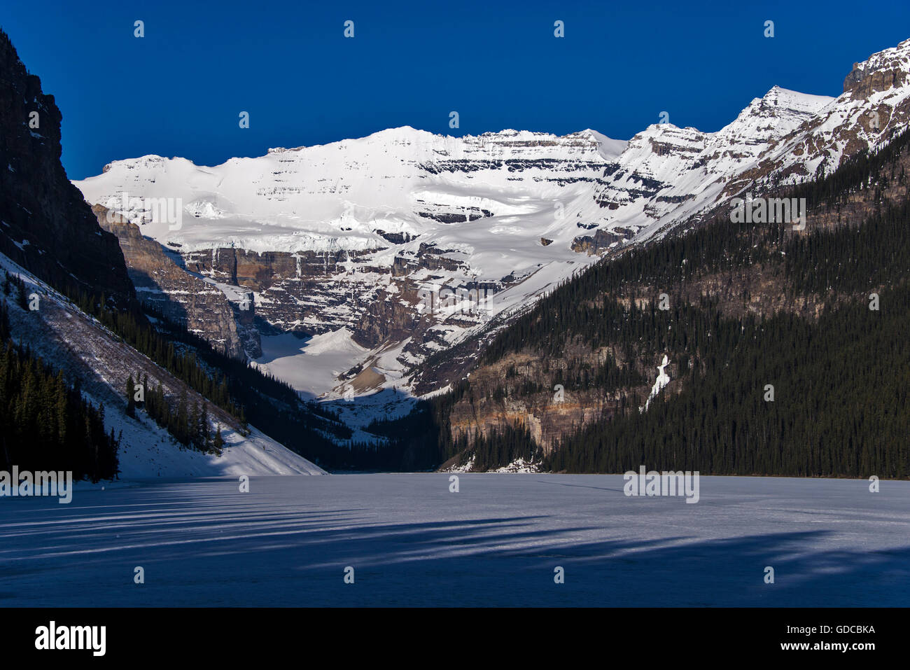 Lake Louise, Banff National Park, Alberta,Canada,lac,montagne,paysage,congelés, Banque D'Images