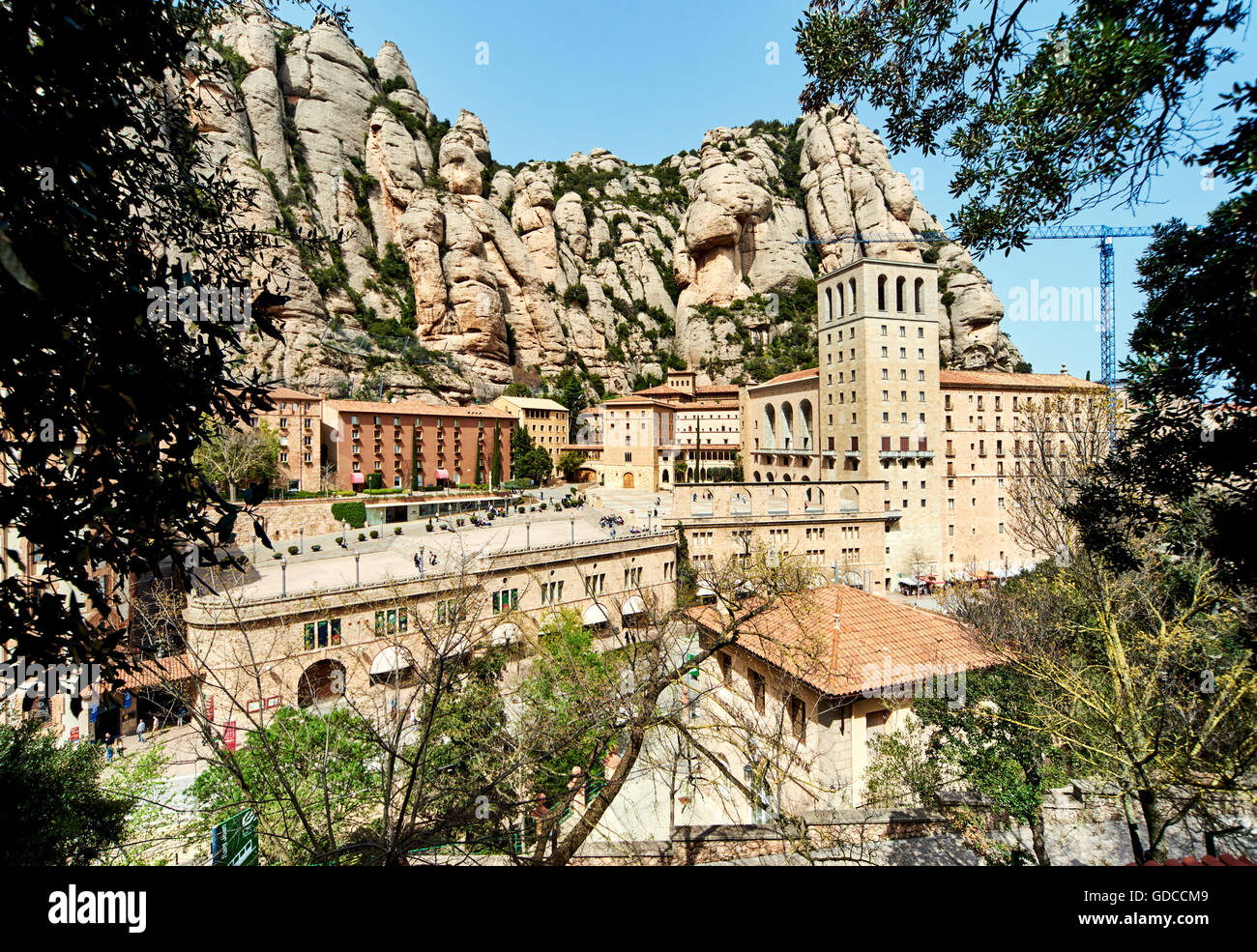 L'abbaye bénédictine de Santa Maria de Montserrat, en Catalogne. Espagne Banque D'Images