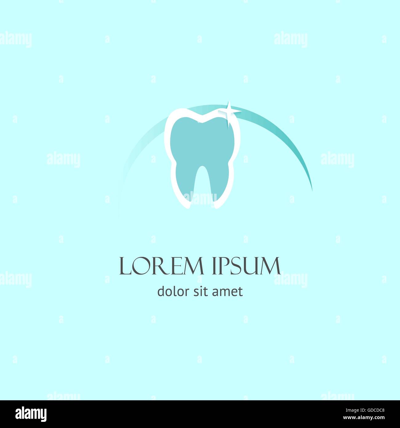 Logo design dentaire dent Illustration de Vecteur