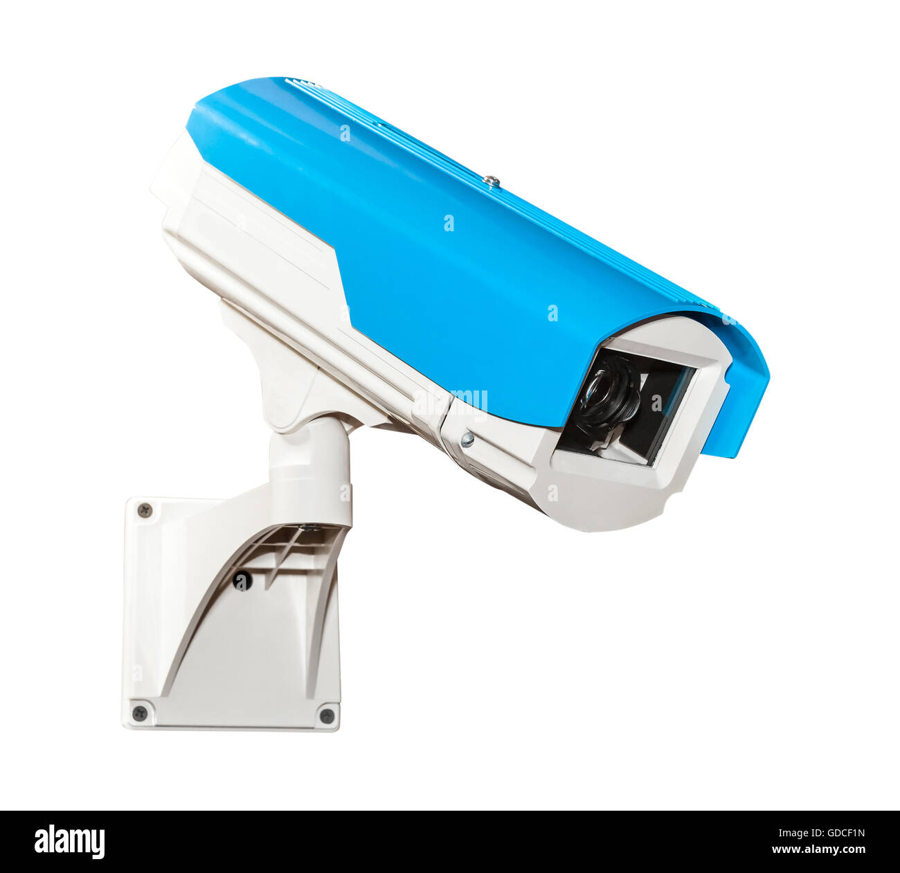 Caméra de sécurité bleu Banque D'Images