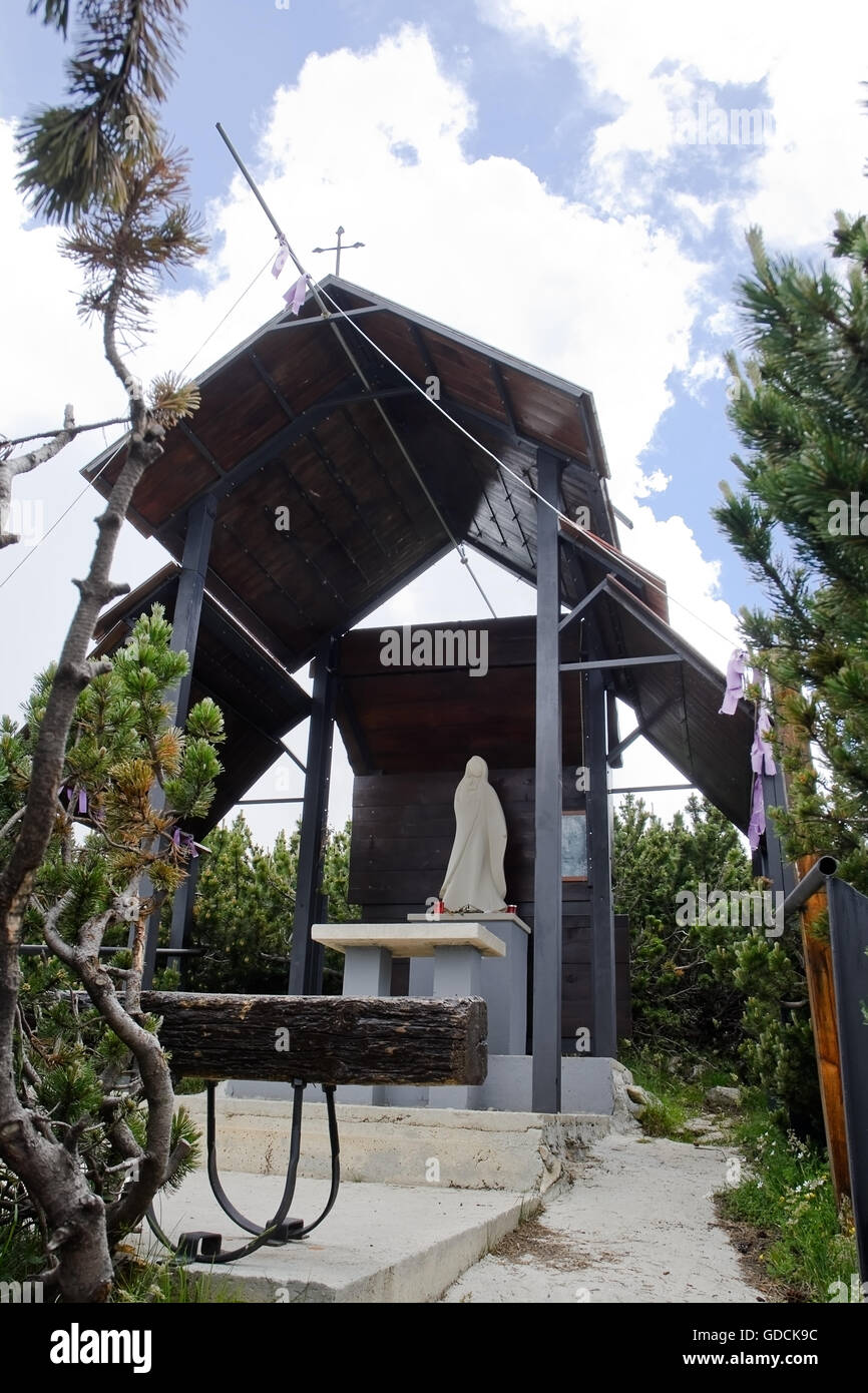 Madonnina en petites chuch dans Montagne Majella Banque D'Images