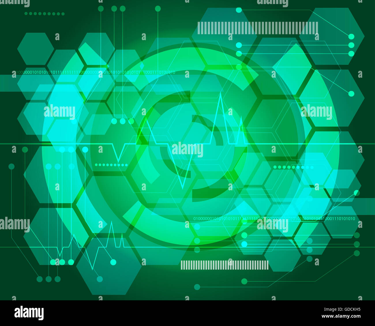 La technologie de conception de fond vert illustration. Banque D'Images