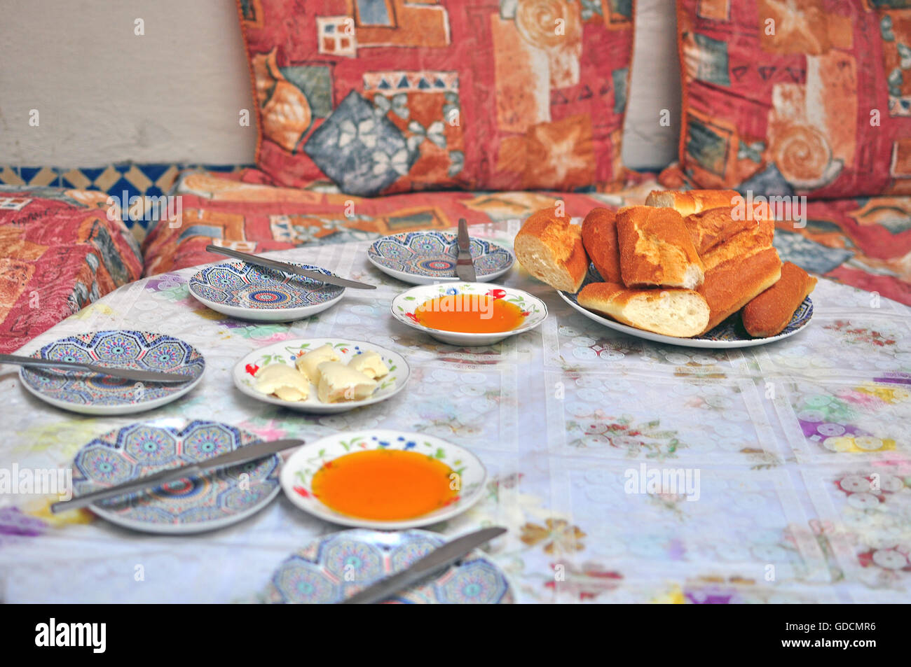 Petit-déjeuner traditionnel marrocan Banque D'Images