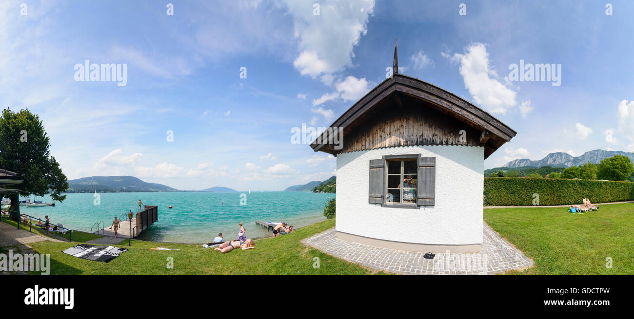 Steinbach am Attersee : Composition de chambre de Gustav Mahler au lac Attersee, Autriche, Niederösterreich, Autriche supérieure, Salzkammergut Banque D'Images