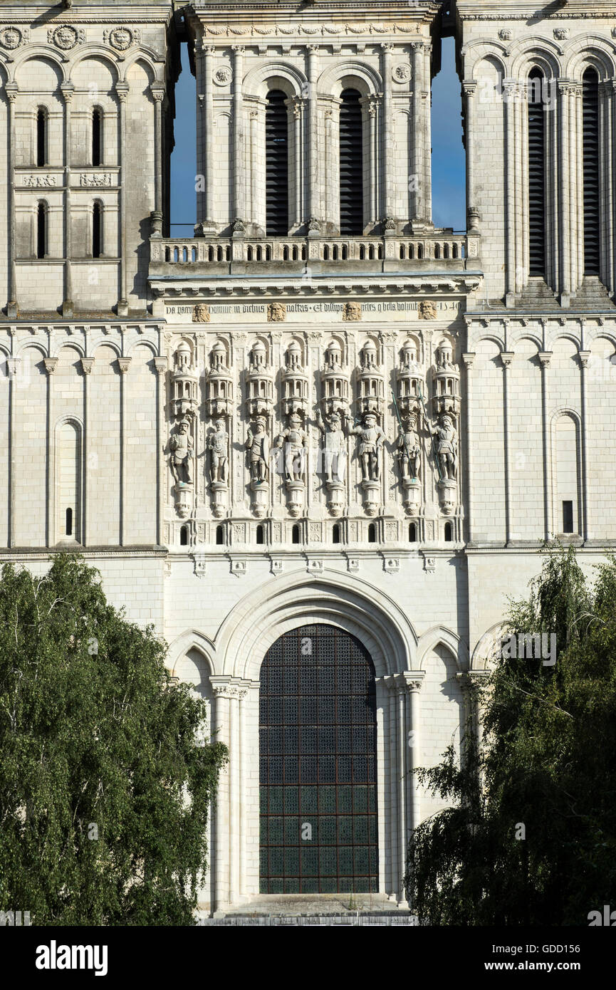 Europe, France, Maine et Loire, Angers, cathédrale Saint Maurice Banque D'Images