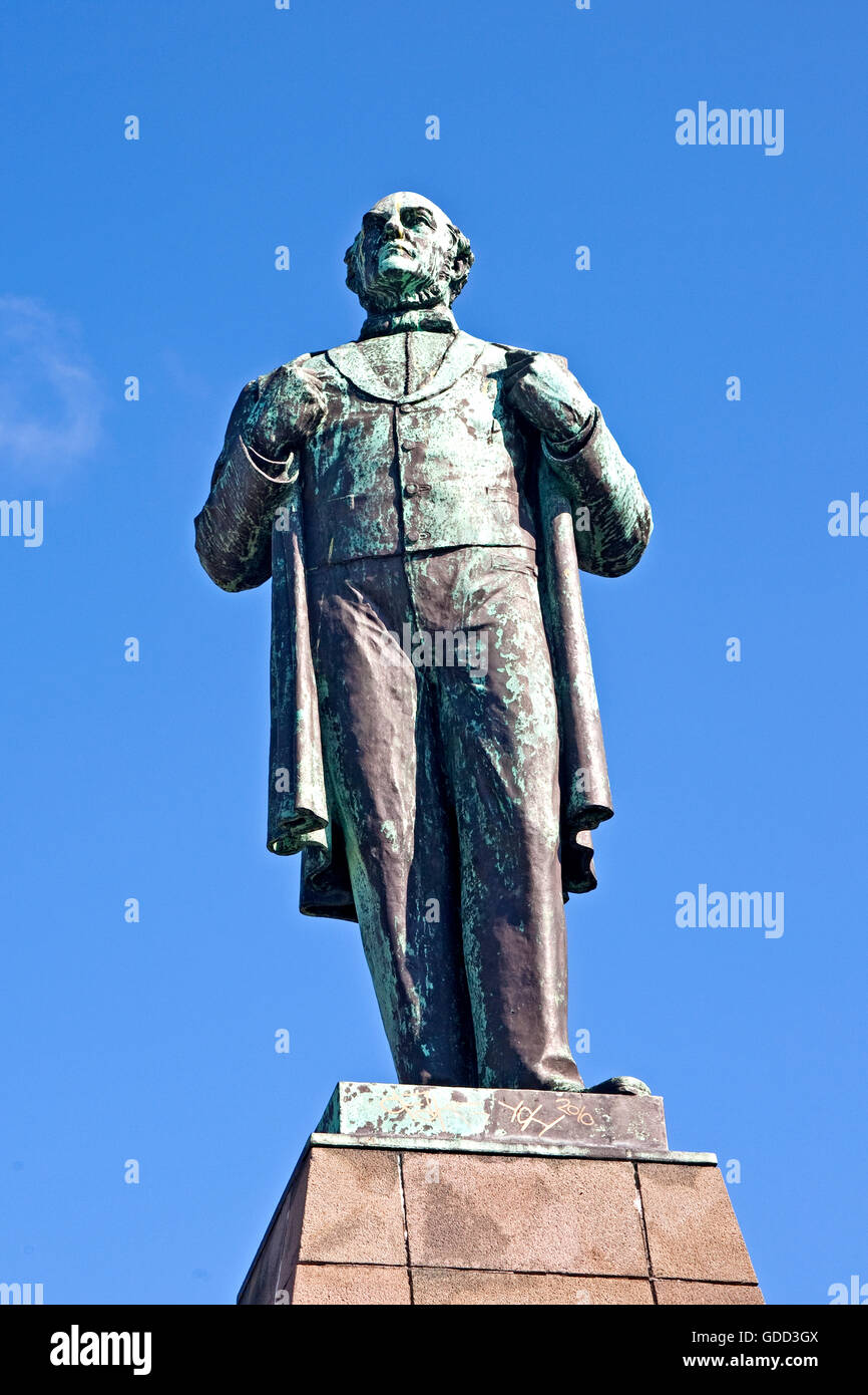 Sigurdsson, Jon, 17.6.1811 - 7.12.1879, homme politique islandais, pleine longueur, statue à Reykjavik, Islande, Banque D'Images