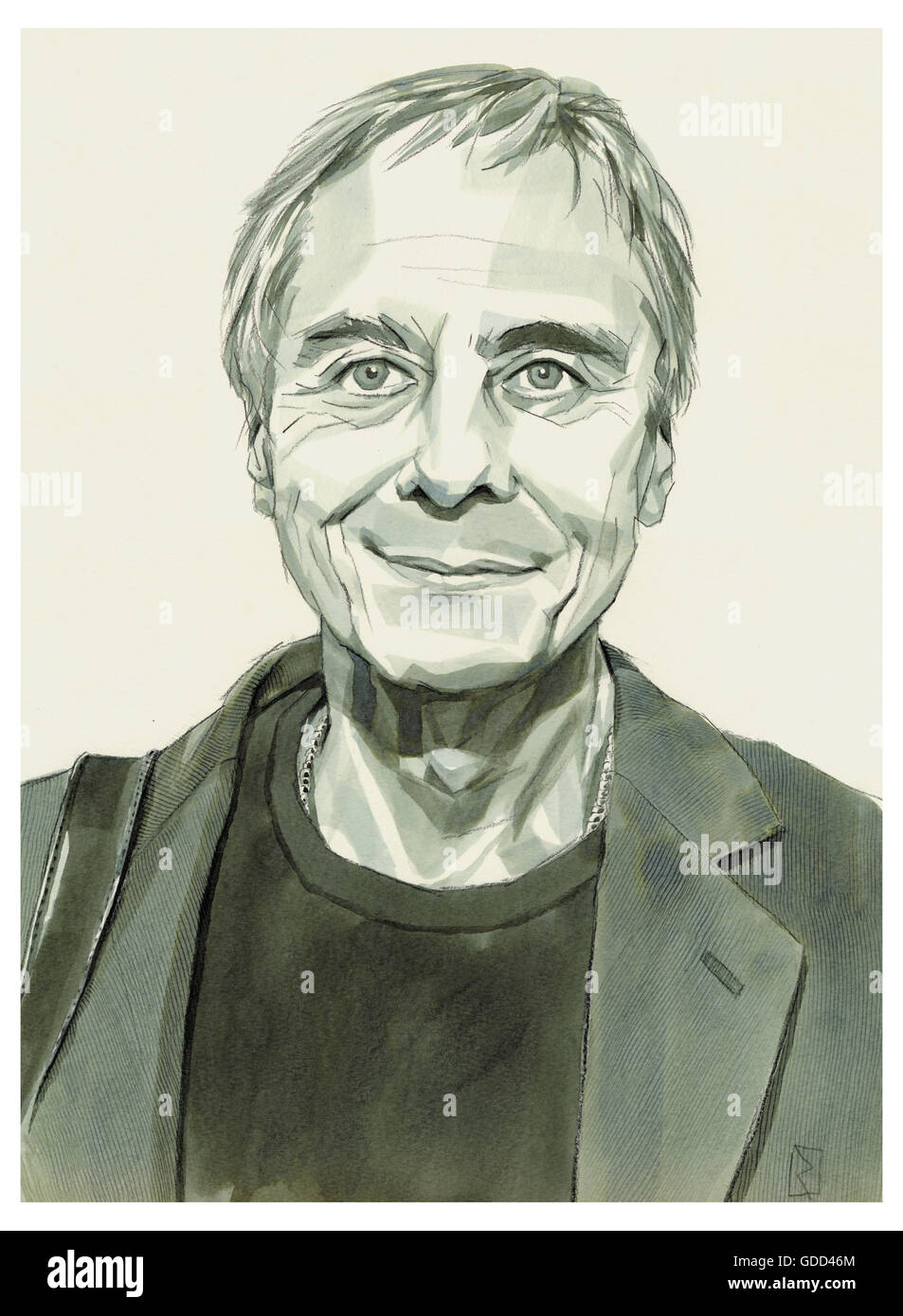 John Neumeier, 24.2.1942, *, chorégraphe américain, portrait, dessin monochrome par Jan Rieckhoff, 16.10.2007, auteur de l'artiste déjà dédouanés par INTERFOTO, aucun espace supplémentaire nécessaire Banque D'Images