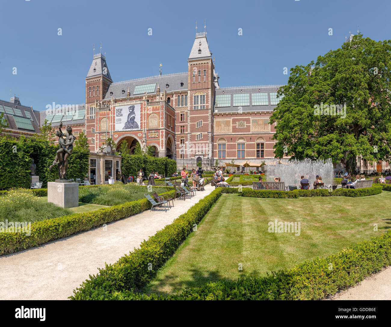 Le jardin du Rijksmuseum Banque D'Images
