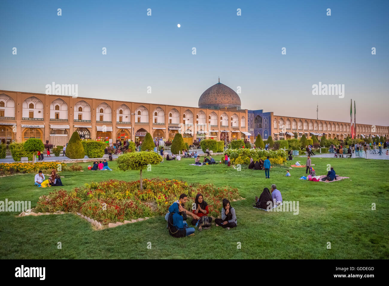 L'Iran, Ispahan, Ville de Naqsh-e Jahan Square,cheikh Lotfollah Dome Banque D'Images