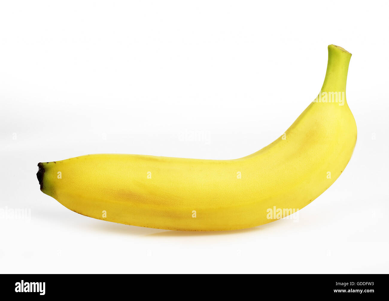 BANANA AGAINST WHITE BACKGROUND Banque D'Images