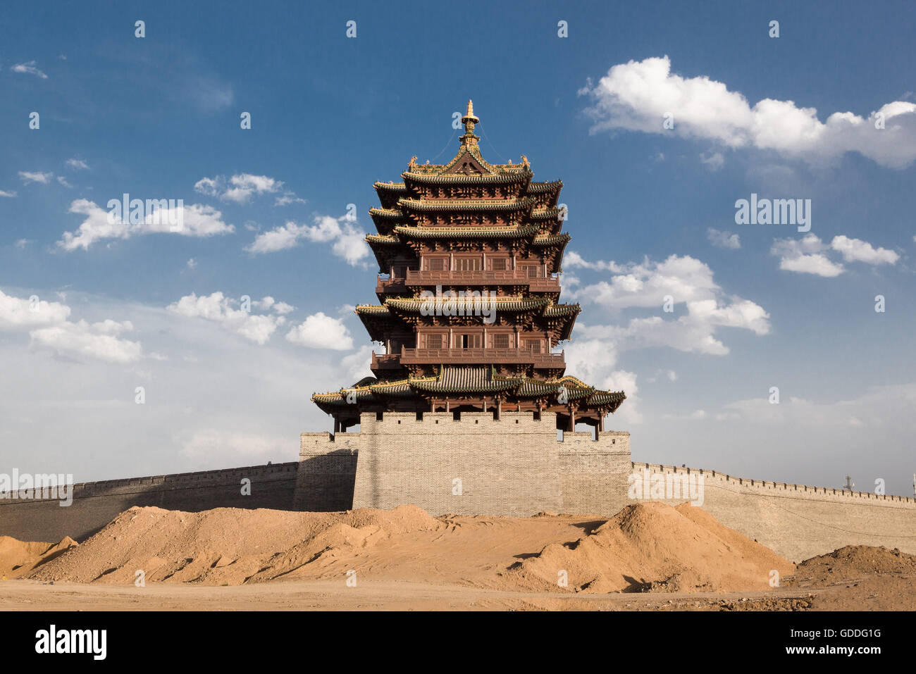 La Chine, Province du Shanxi, la ville de Datong, Vieille Ville Banque D'Images
