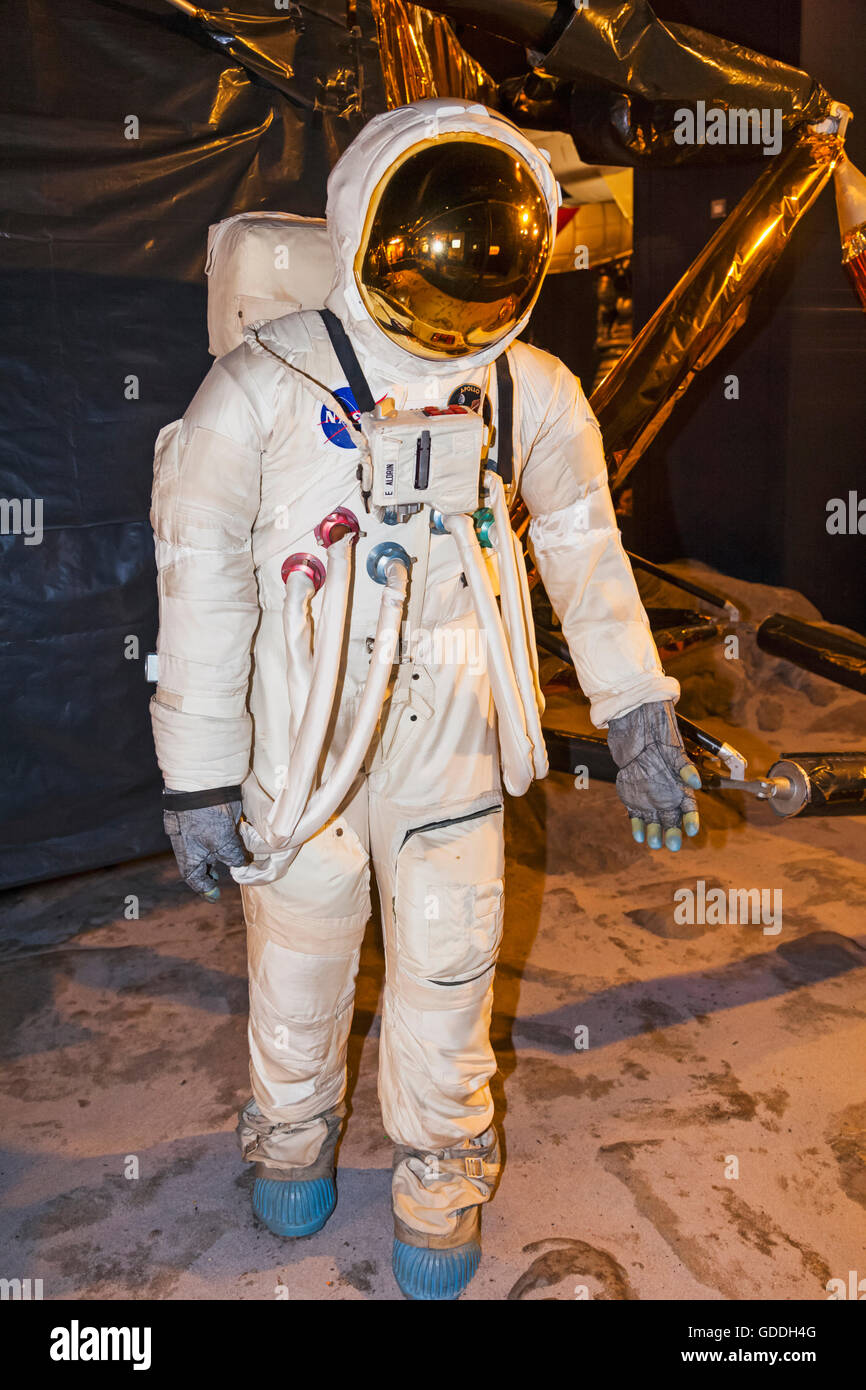 L'Angleterre, Londres, Kensington,Science Museum,combinaison spatiale de la NASA Banque D'Images