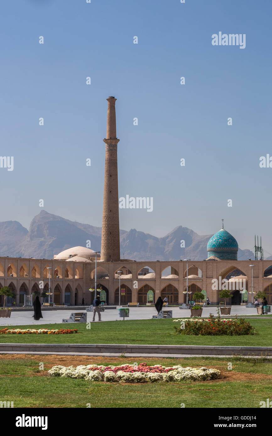 L'Iran Ispahan,Ville,Ali Masjid Mosque,Square Banque D'Images