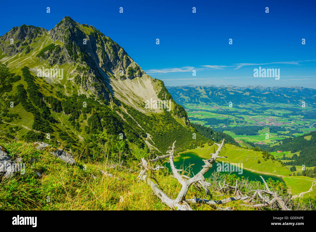 Allgäu,Alpes d'Allgäu, Bavière,Alpes,près de Oberstdorf,montagne, paysage de montagne lac de montagne,montagne,monde,Allemagne,Europ Banque D'Images