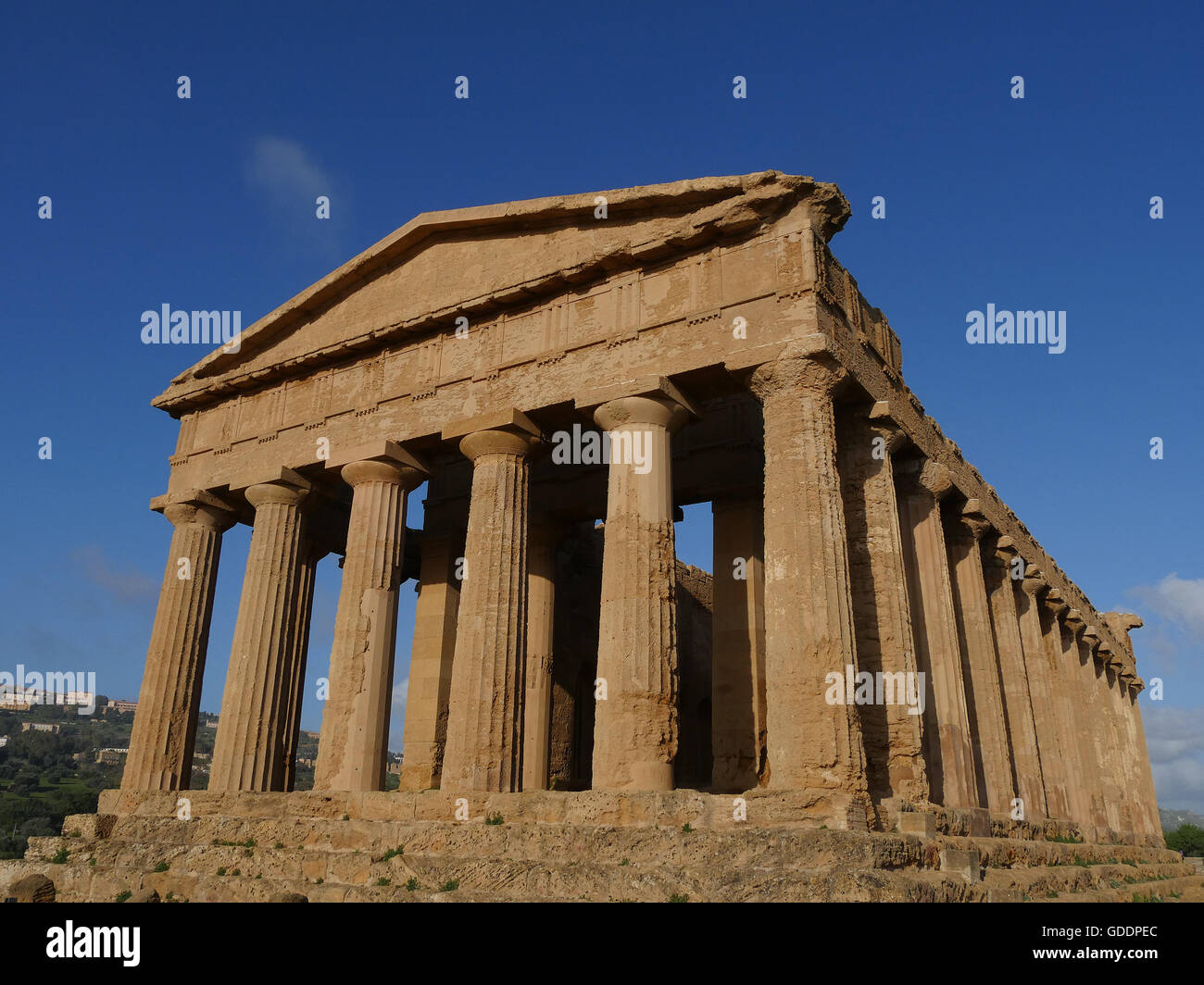 Temple de Concord, Valle dei Templi, Agrigento, Sicile, Italie Banque D'Images