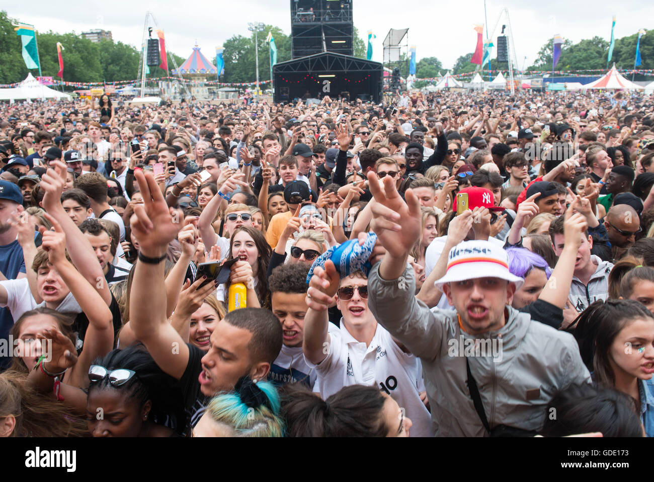 Londres, Royaume-Uni. 15 juillet, 2016. Festival LoveBox, Victoria Park Crédit : Michael Tubi/Alamy Live News Banque D'Images