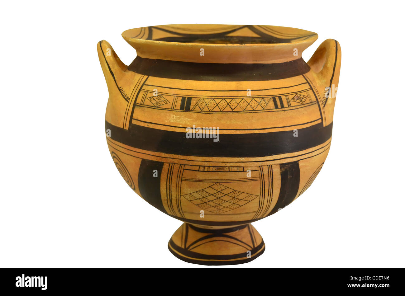 Un Vase Grec Antique De L Epoque Geometrique L Isolement Sur Un