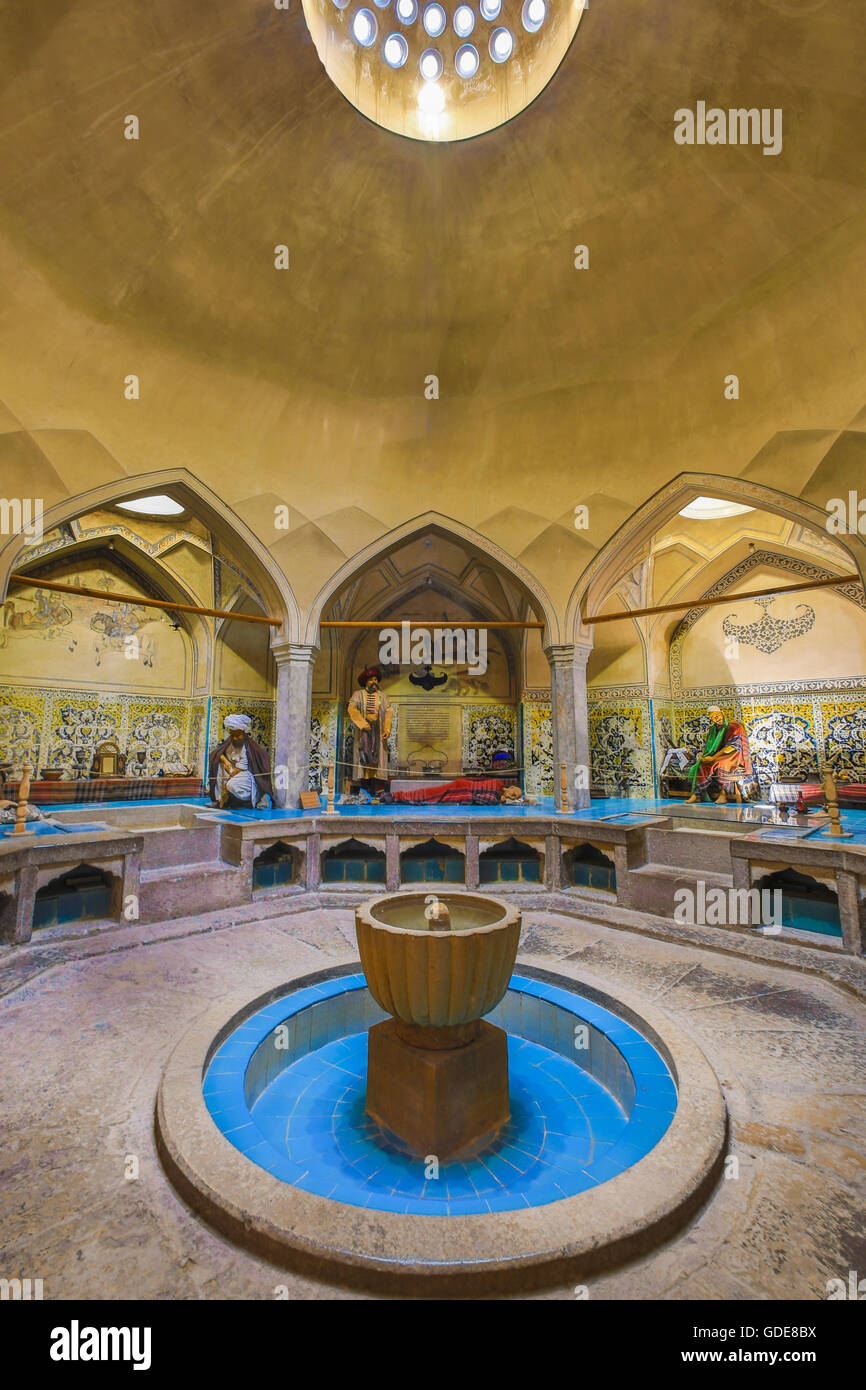L'Iran, Ispahan, ville musée Bathhouse Aqa Aliqoli Banque D'Images