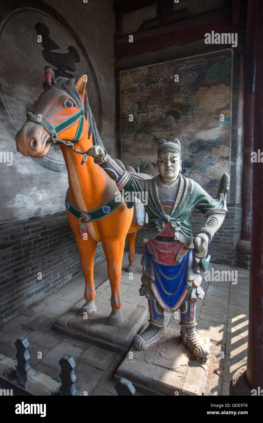 La Chine, dans la province du Shanxi Pingyao,Ville,patrimoine,temple Taoïste Qingxu,Guan Banque D'Images