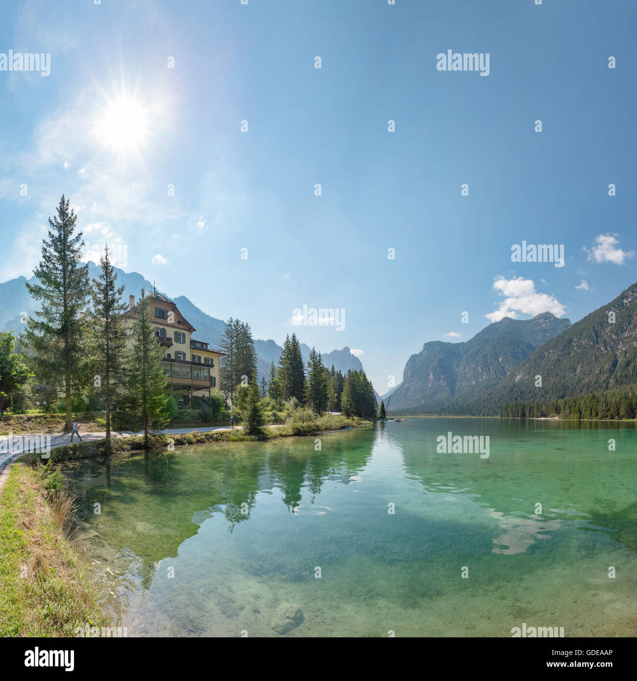 Toblach,Dobbiaco,Italie,Lac Toblach Banque D'Images