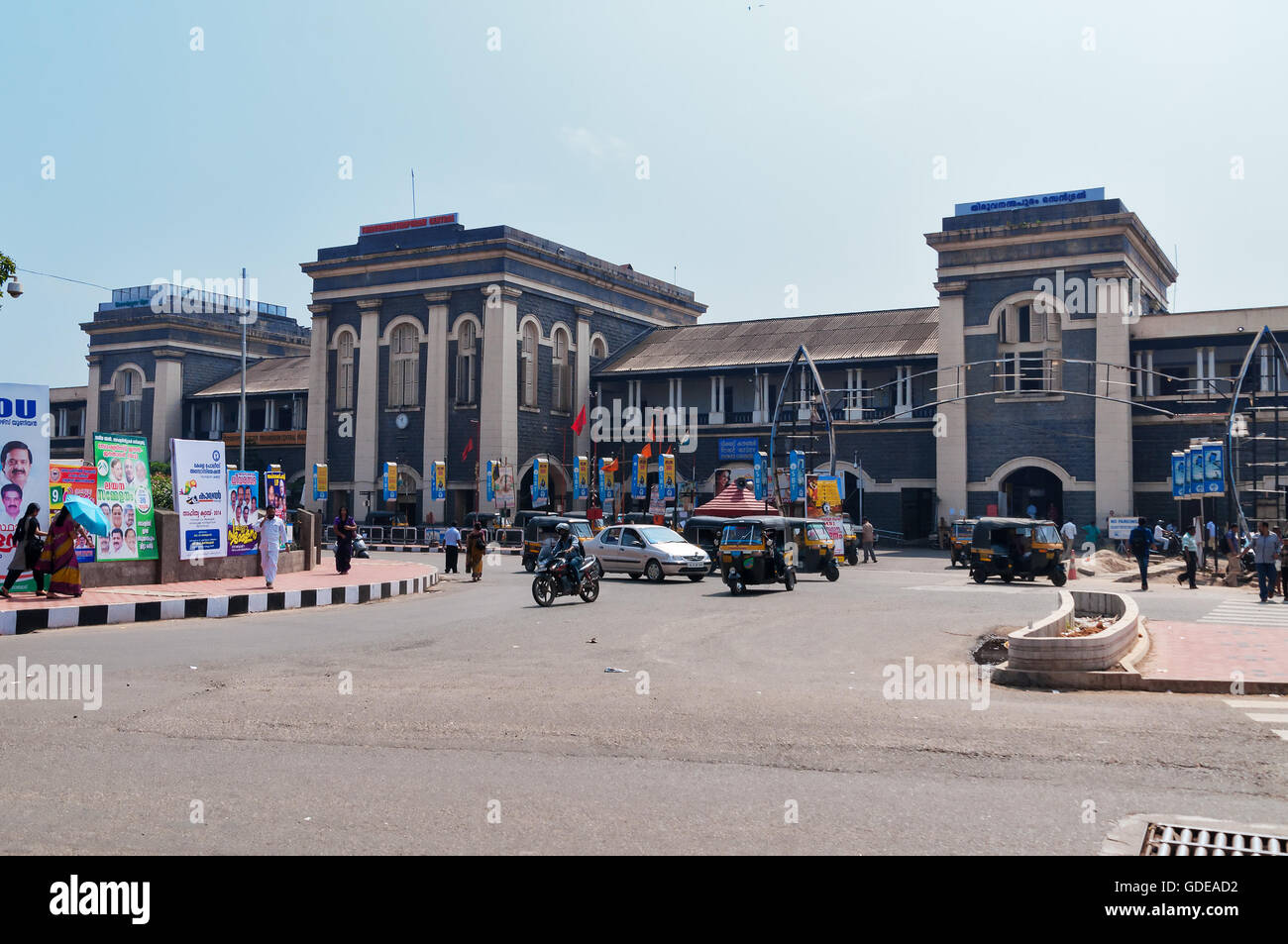 La gare centrale de Thiruvananthapuram. C'est la plus grande et la plus active dans les gares ferroviaires Banque D'Images