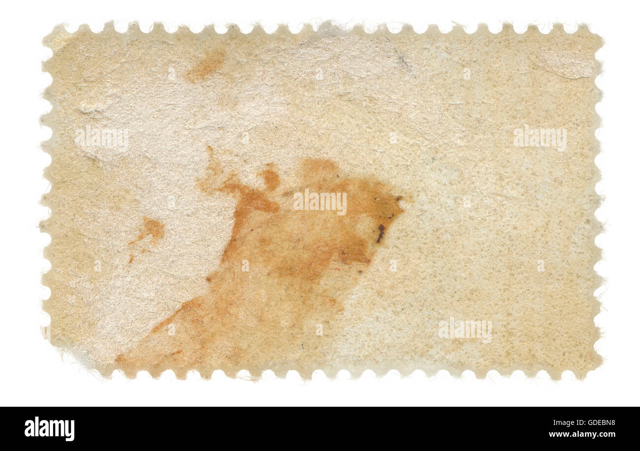 Dos d'un timbre-poste de vieux grunge Banque D'Images