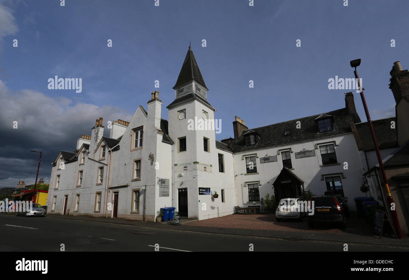 L'extérieur de la tour gastro pub crieff ecosse juillet 2016 Banque D'Images