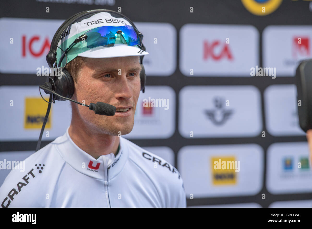 Alexander Wetterhall a remporté le championnat suédois en course cycliste sur piste de la ville de Norrköping Banque D'Images