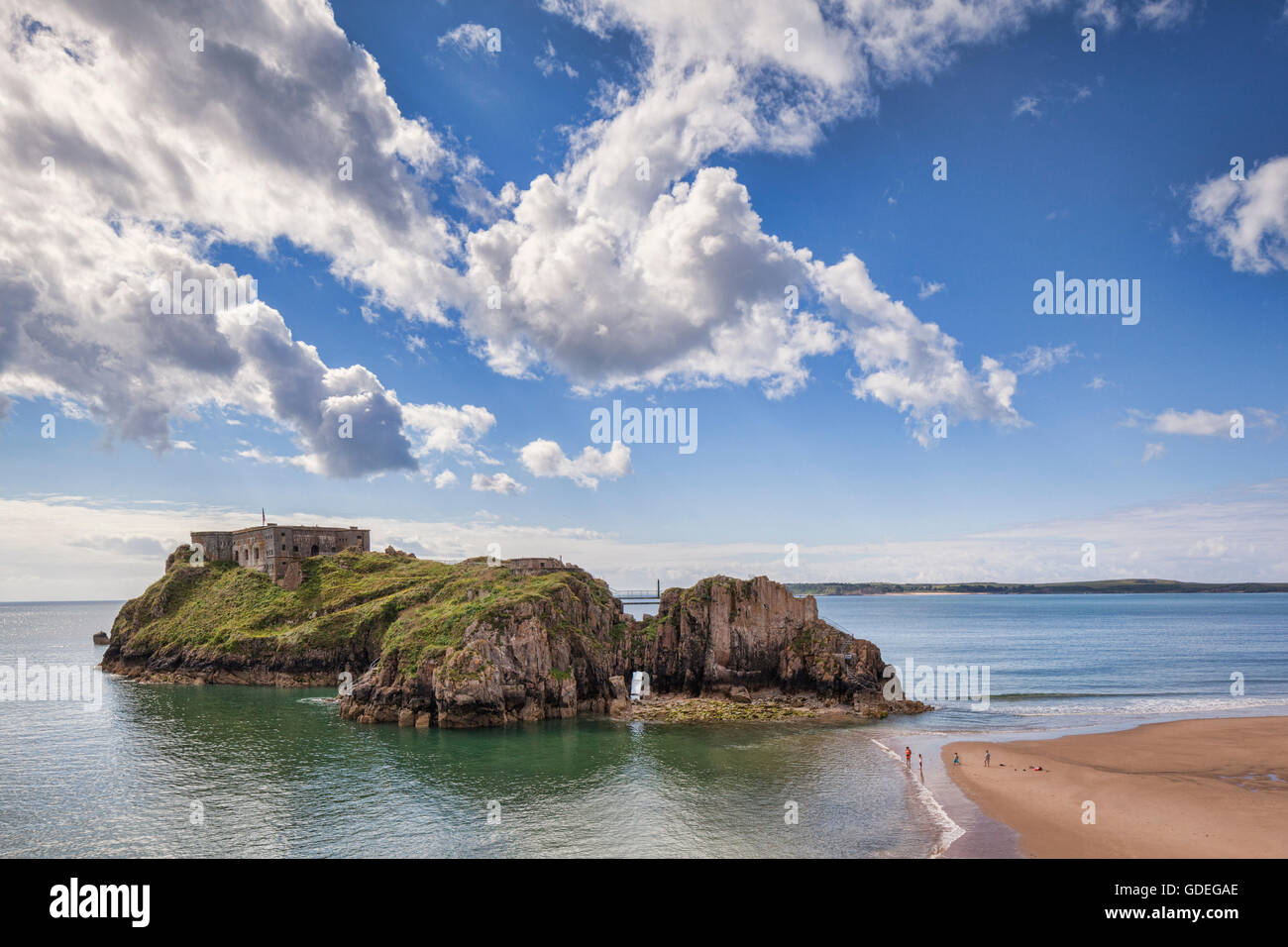 St Catherine's Island et Fort, Tenby, Pembrokeshire, Pays de Galles, Royaume-Uni Banque D'Images