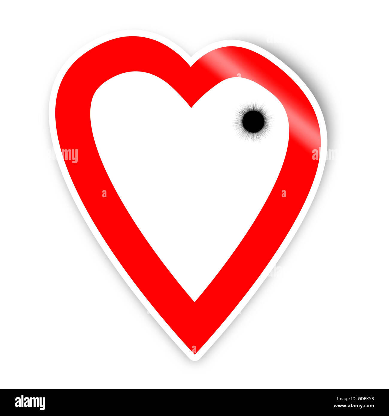 Un coeur shooted ,adapté pour le Jour de Valentines Banque D'Images