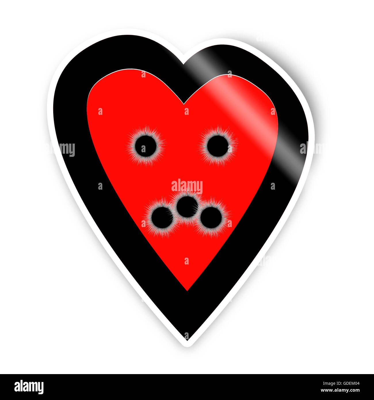 Un coeur shooted ,adapté pour le Jour de Valentines Banque D'Images