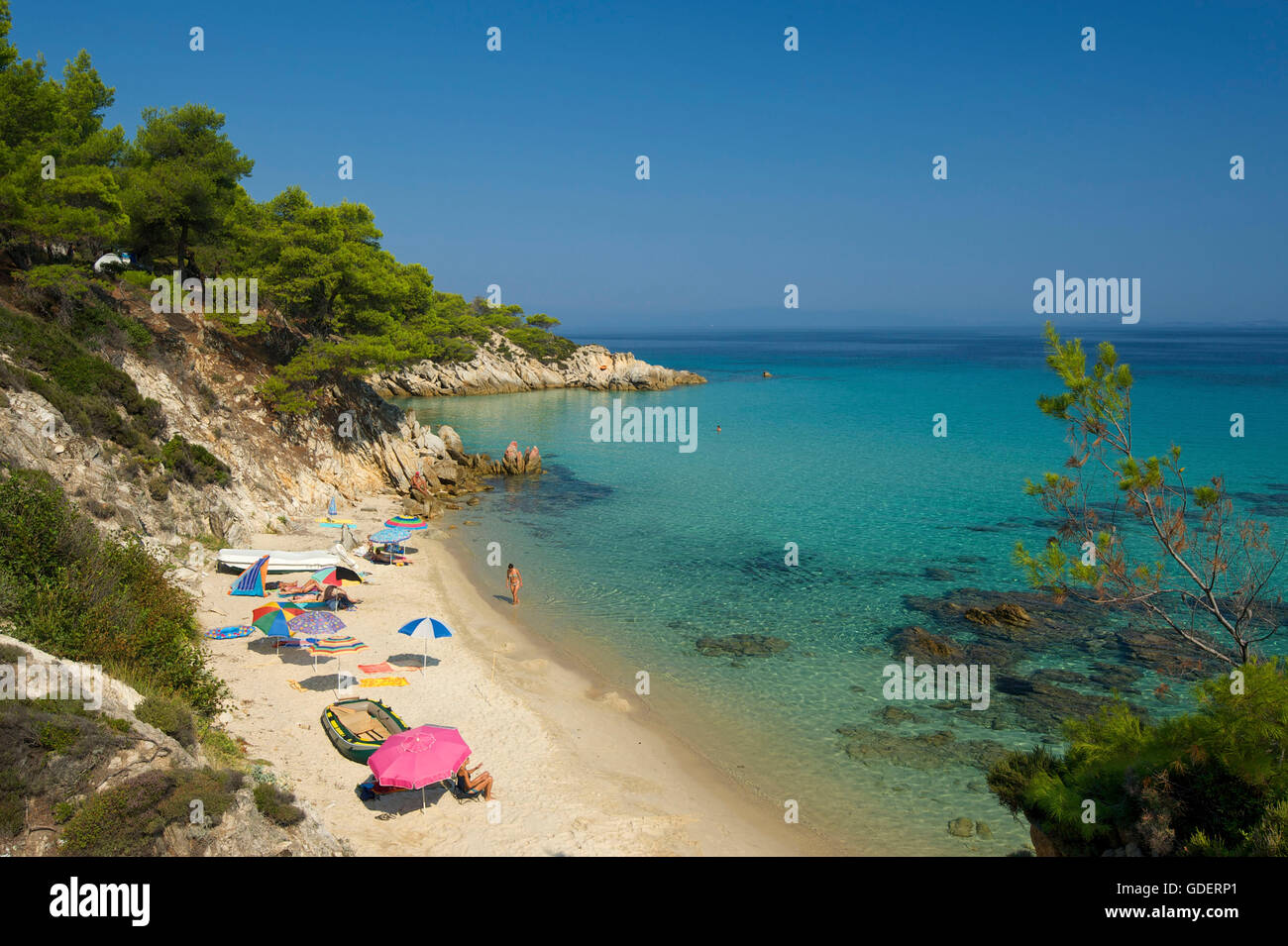 Kavourotypes Beach, Sithonia Chalkidiki Halkidiki, Grèce Banque D'Images