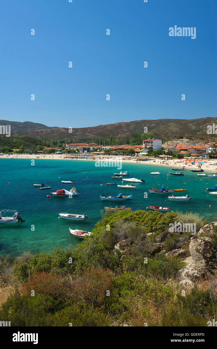 Plage de Kalamitsi, Sithonia Chalkidiki Halkidiki, Grèce Banque D'Images