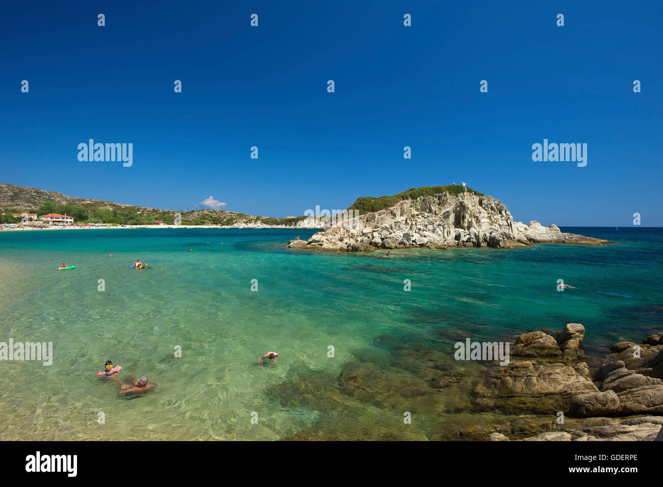 Plage de Kalamitsi, Sithonia Chalkidiki Halkidiki, Grèce Banque D'Images
