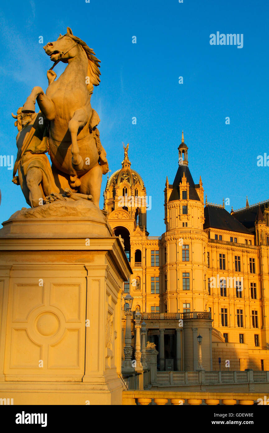 Château de Schwerin, Mecklenburg-Vorpommern, Allemagne Banque D'Images