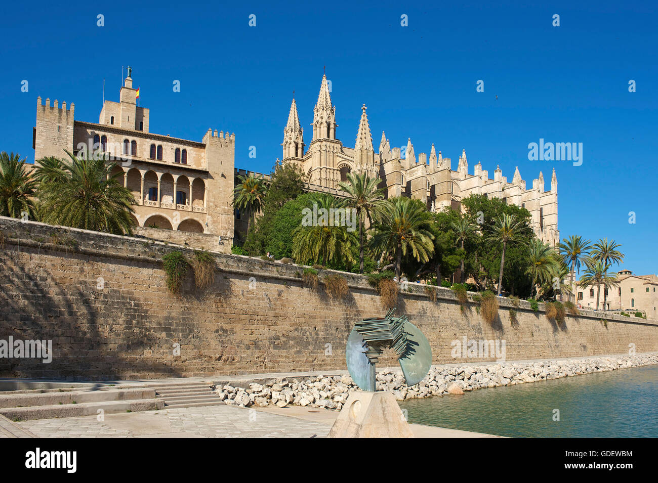 Cathédrale La Seu, Palma de Mallorca, Majorque, Baleares, Espagne Banque D'Images