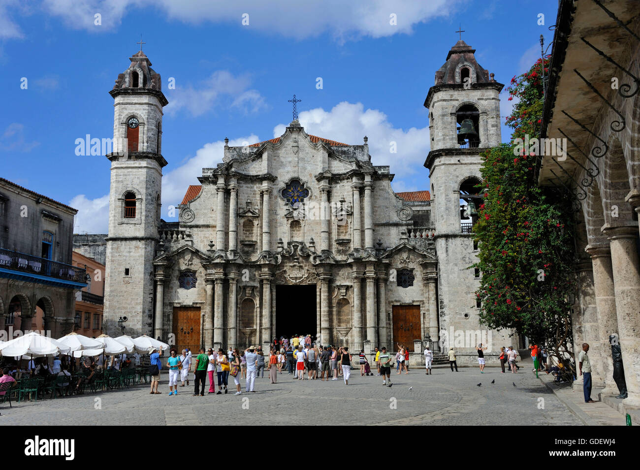 La Cathédrale San Cristobal, La Habana, La Havane, Cuba Banque D'Images