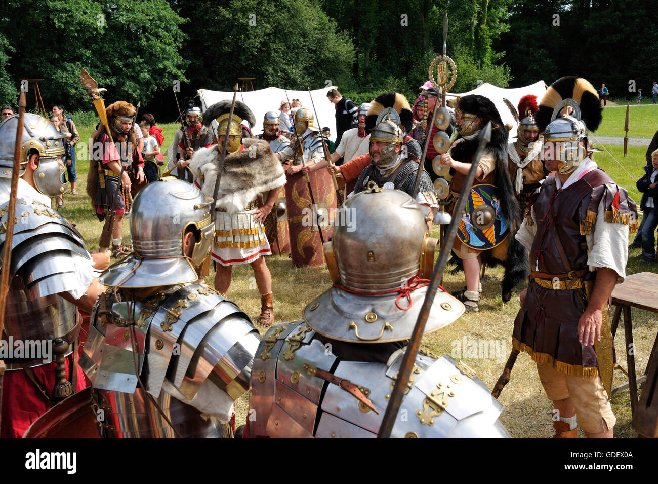 Bataille Varus, Musée Kalkriese, Bramsche, Basse-Saxe, Allemagne Banque D'Images