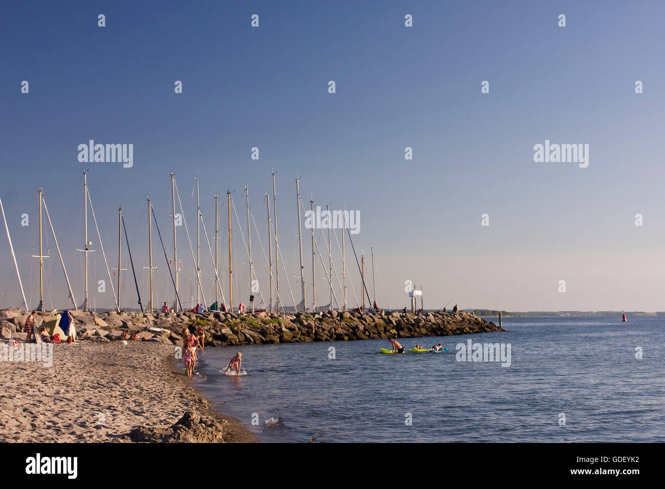 Plage Près de l'île de Poel, Timmendorf, Mecklembourg-Poméranie-Occidentale, Allemagne, Europe Banque D'Images