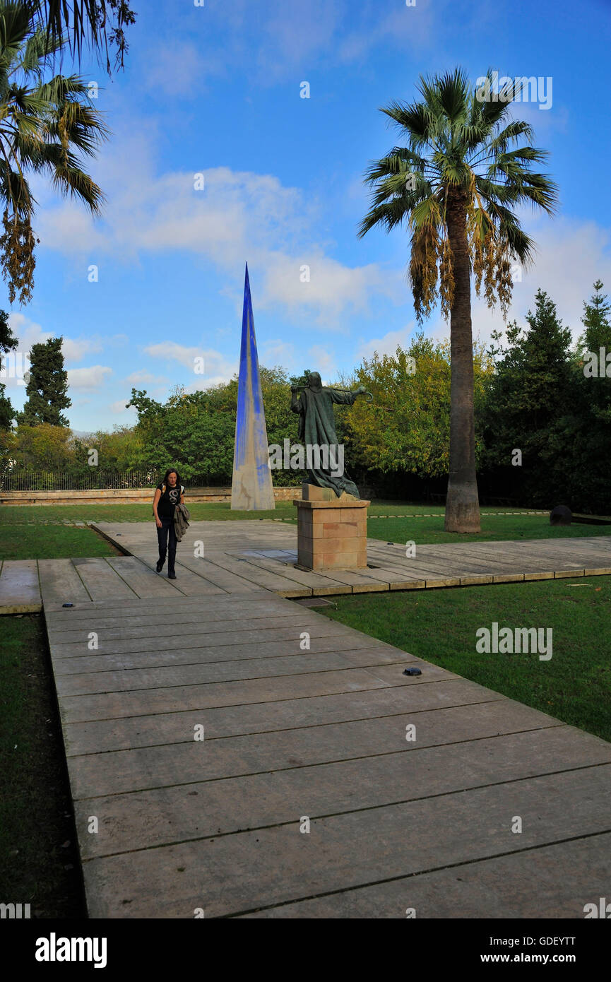 Fundacio Joan Miro, jardin, Barcelone, Catalogne, Espagne Banque D'Images
