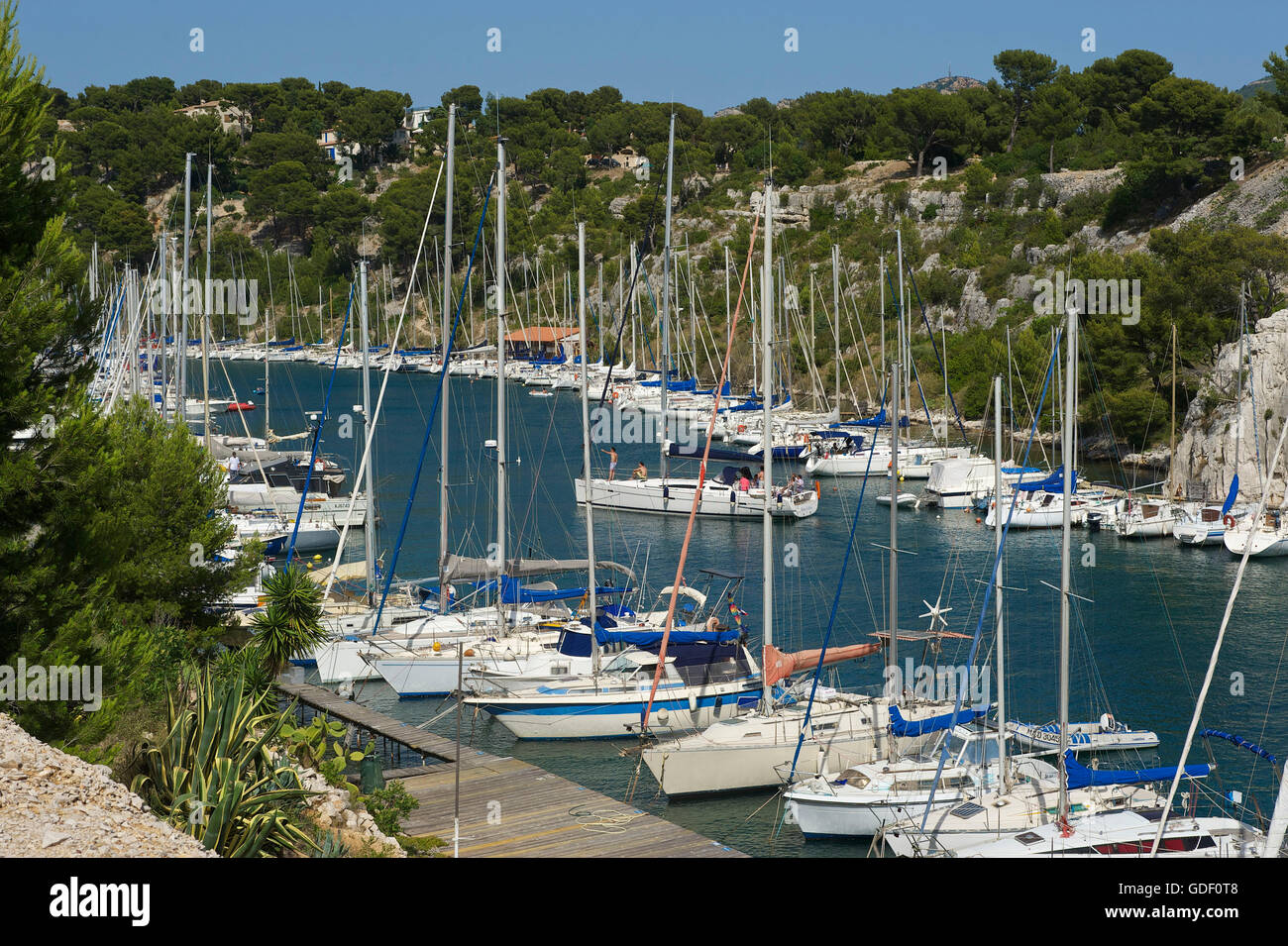 Marina, Calanque de Port Miou, Cote d Azur, France Banque D'Images