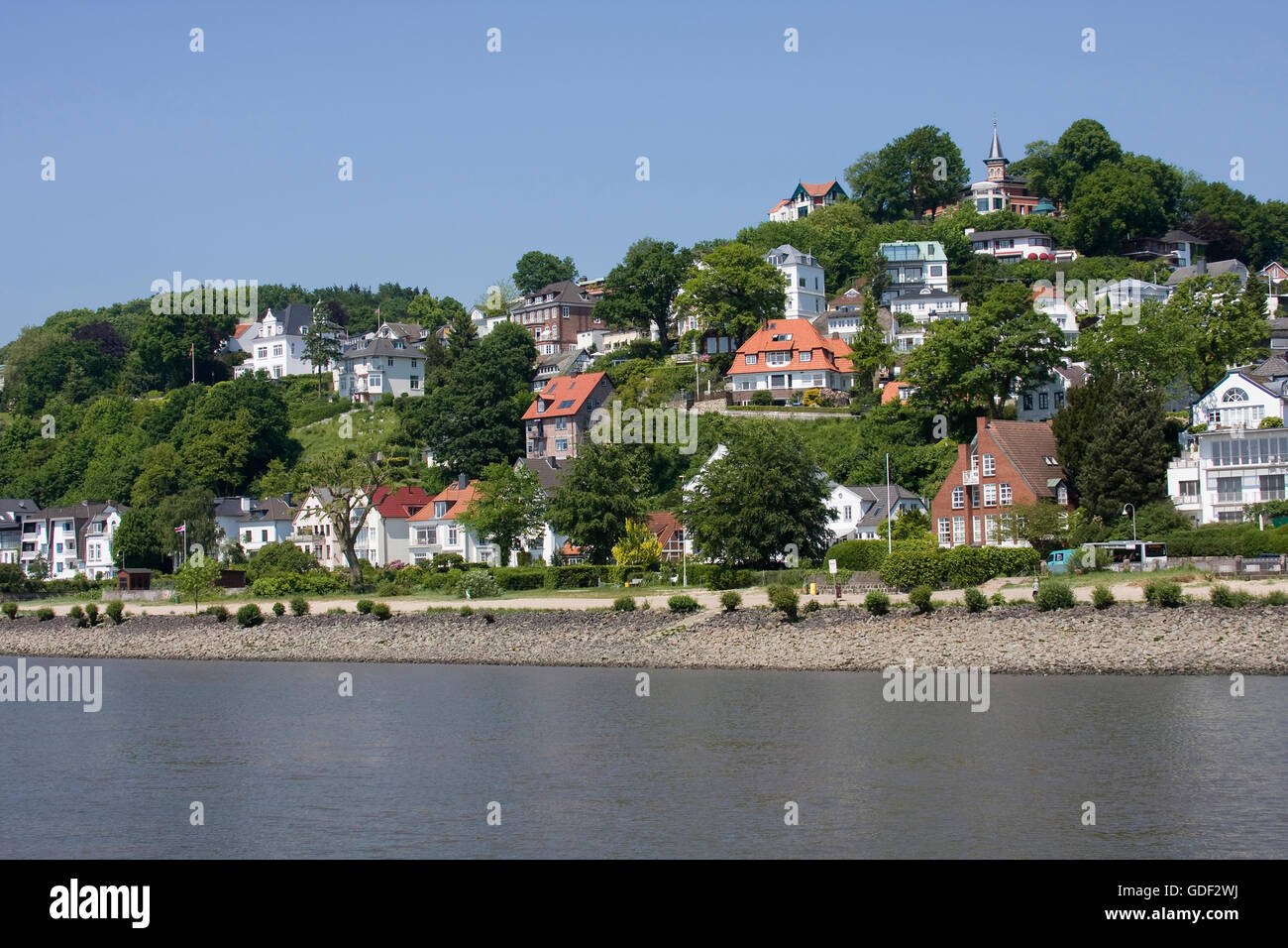 Sullberg, Quartier Blankenese, Hambourg, Allemagne / Süllberg Banque D'Images