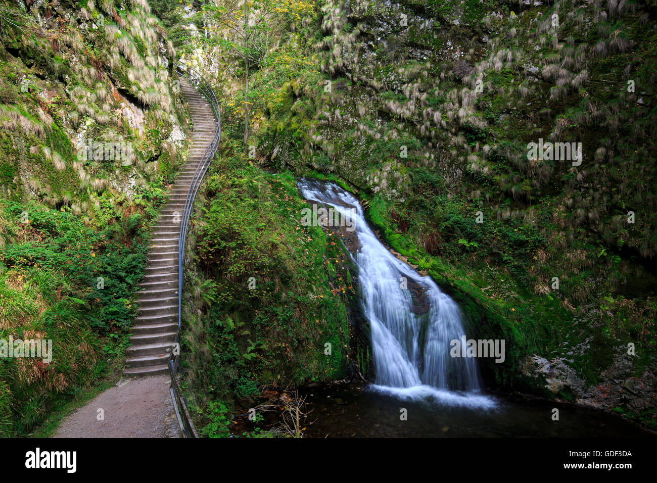 Les chutes d'Allerheiligen Nationalpark, Forêt-Noire, Allemagne Banque D'Images