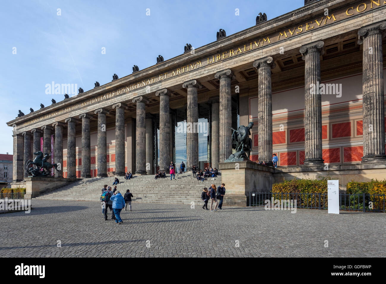 Altes Museum et Musée de l'île, le Lustgarten architecte Karl Friedrich Schinkel, Berlin, Allemagne Banque D'Images