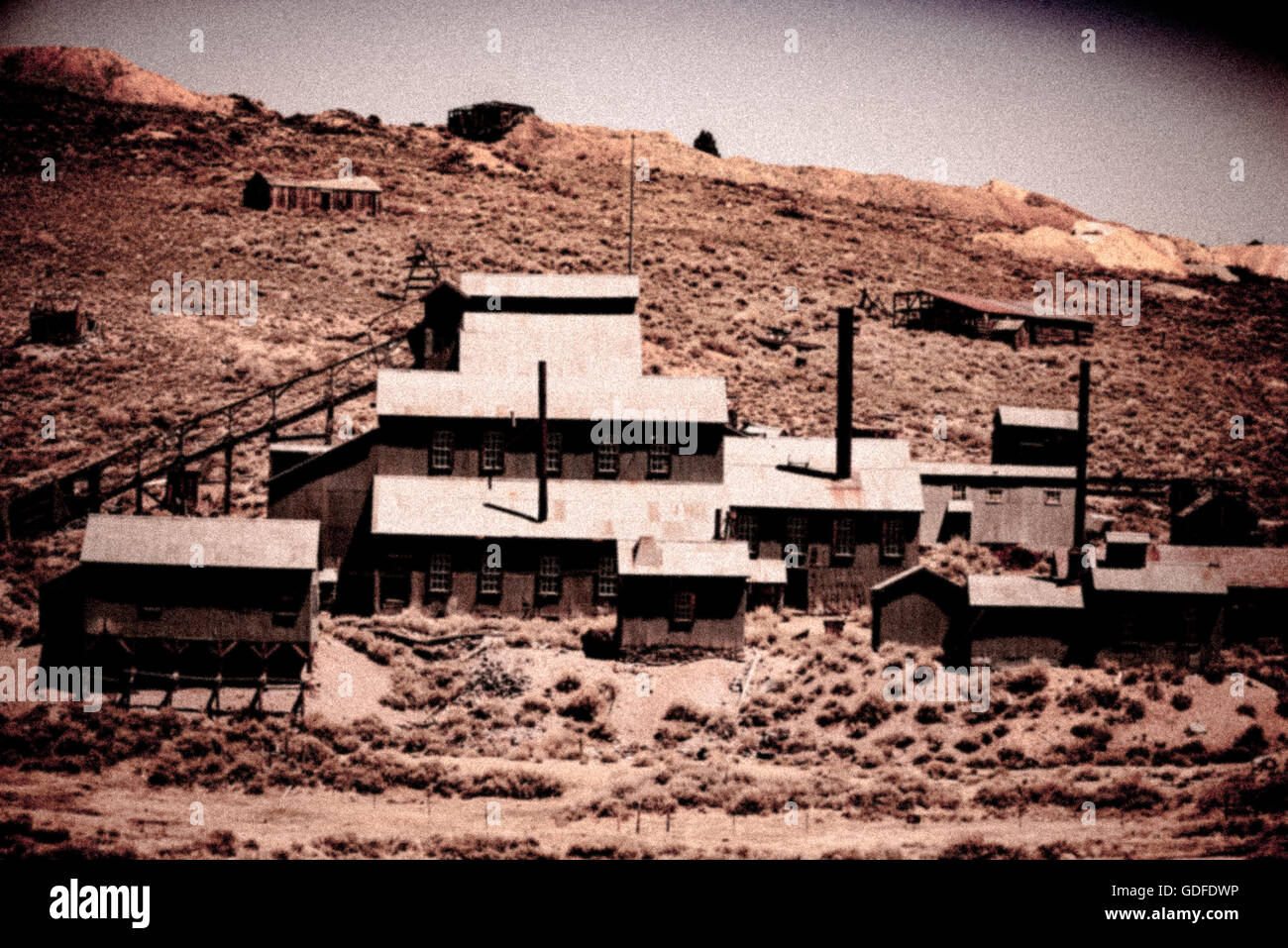 Bodie Ghost Town bruit ajouté intentionnellement pour look vintage Banque D'Images