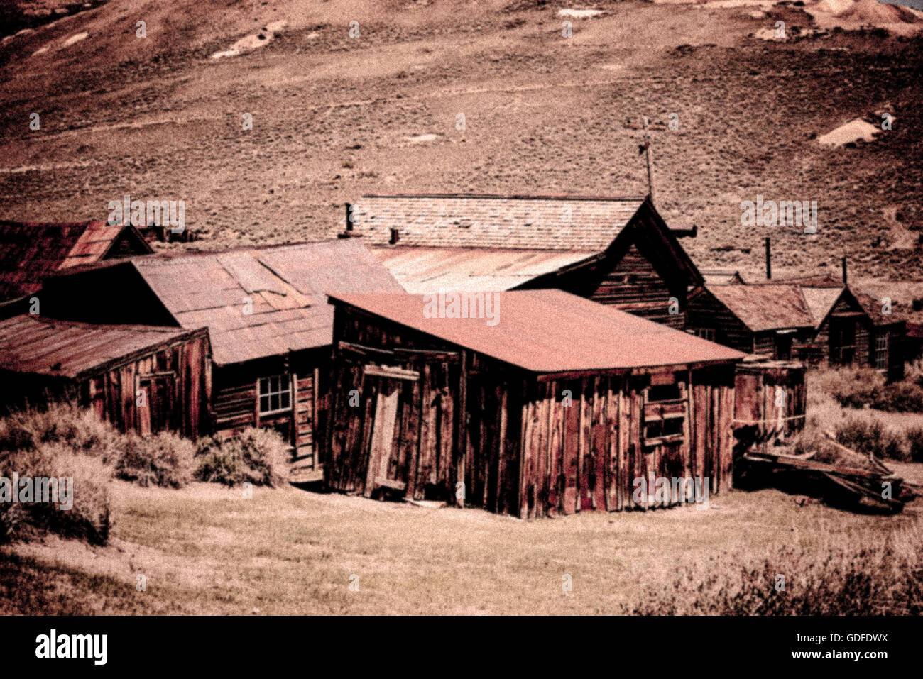 Bodie Ghost Town bruit ajouté intentionnellement pour look vintage Banque D'Images
